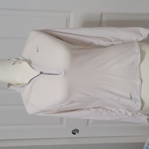 Nike Fit Dry Women's Size Small White 3/4 Zip Athletic top